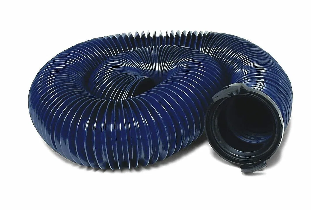 D04-0121 – VALTERRA LLC Sewer Hose, 20 Foot Extended Length Quick Drain Standard Duty 3 Inch Diameter 8 Mil Vinyl Blu...